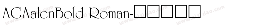 AGAalenBold Roman字体转换